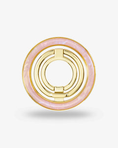 Pink Shell Ring Stand — Gold-Tone