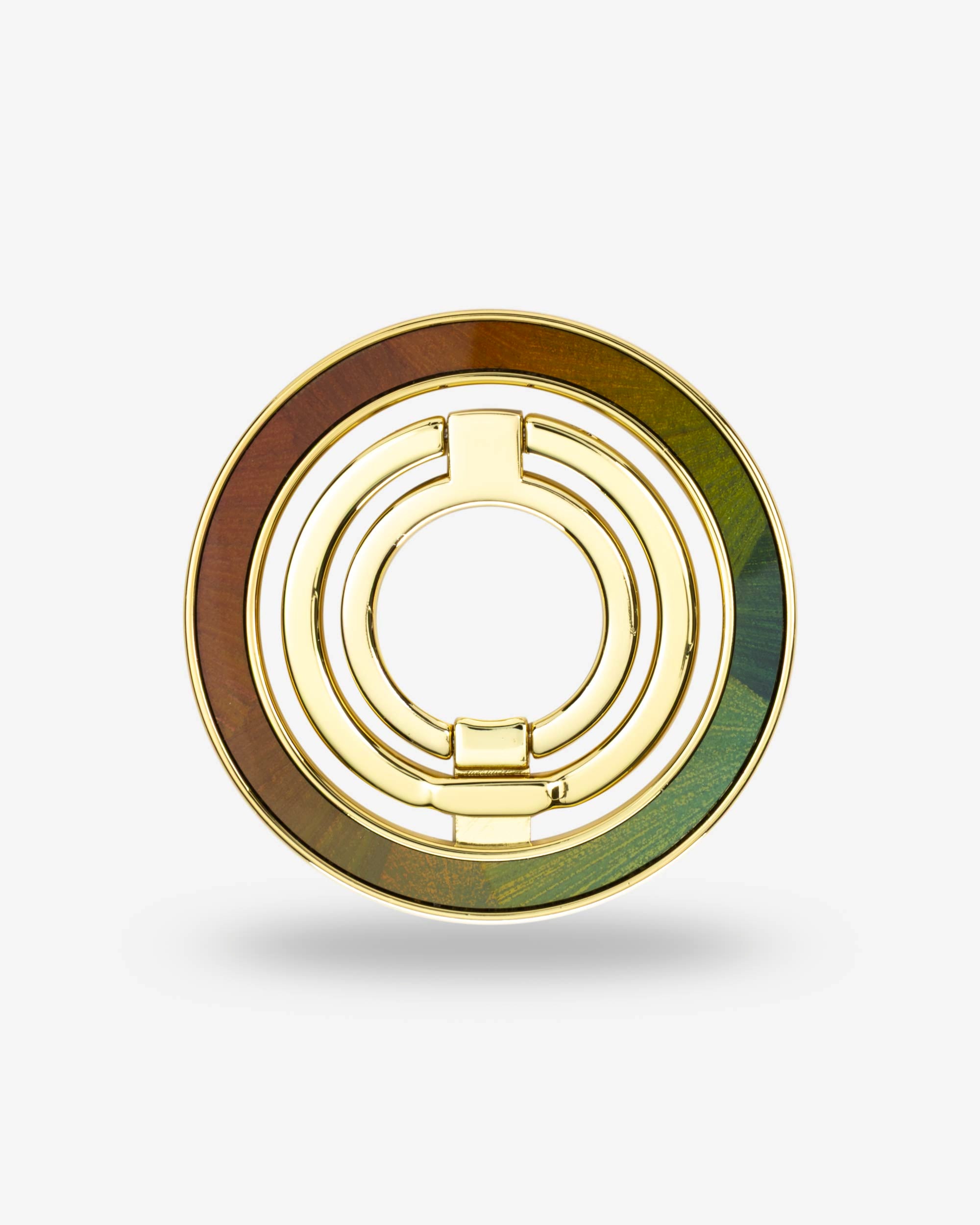 Sunset Fan Holo Ring Stand — Gold-Tone