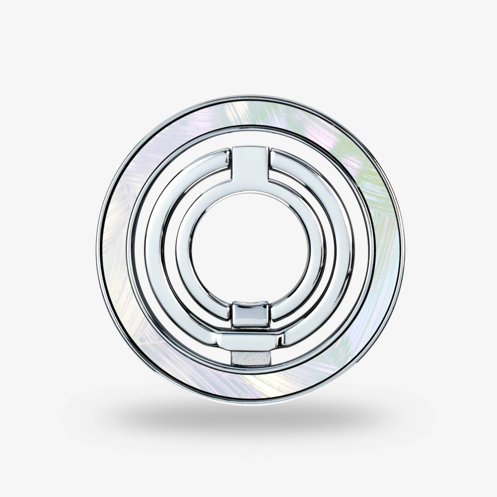 Pastel Petal Holo Ring Stand — Silver-Tone