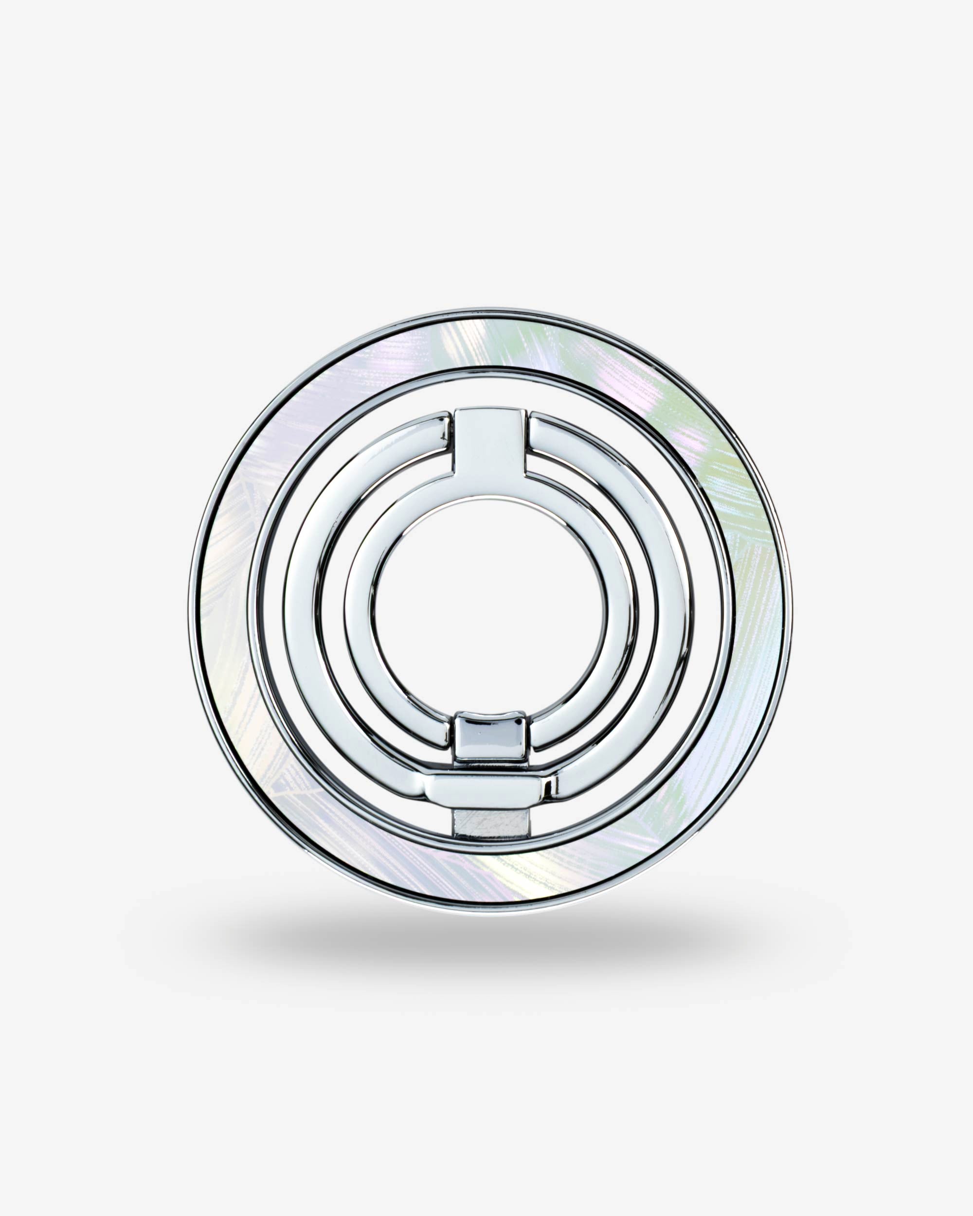 Pastel Petal Holo Ring Stand — Silver-Tone