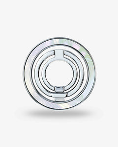 Pastel Petal Holo Ring Stand — Silver-Tone