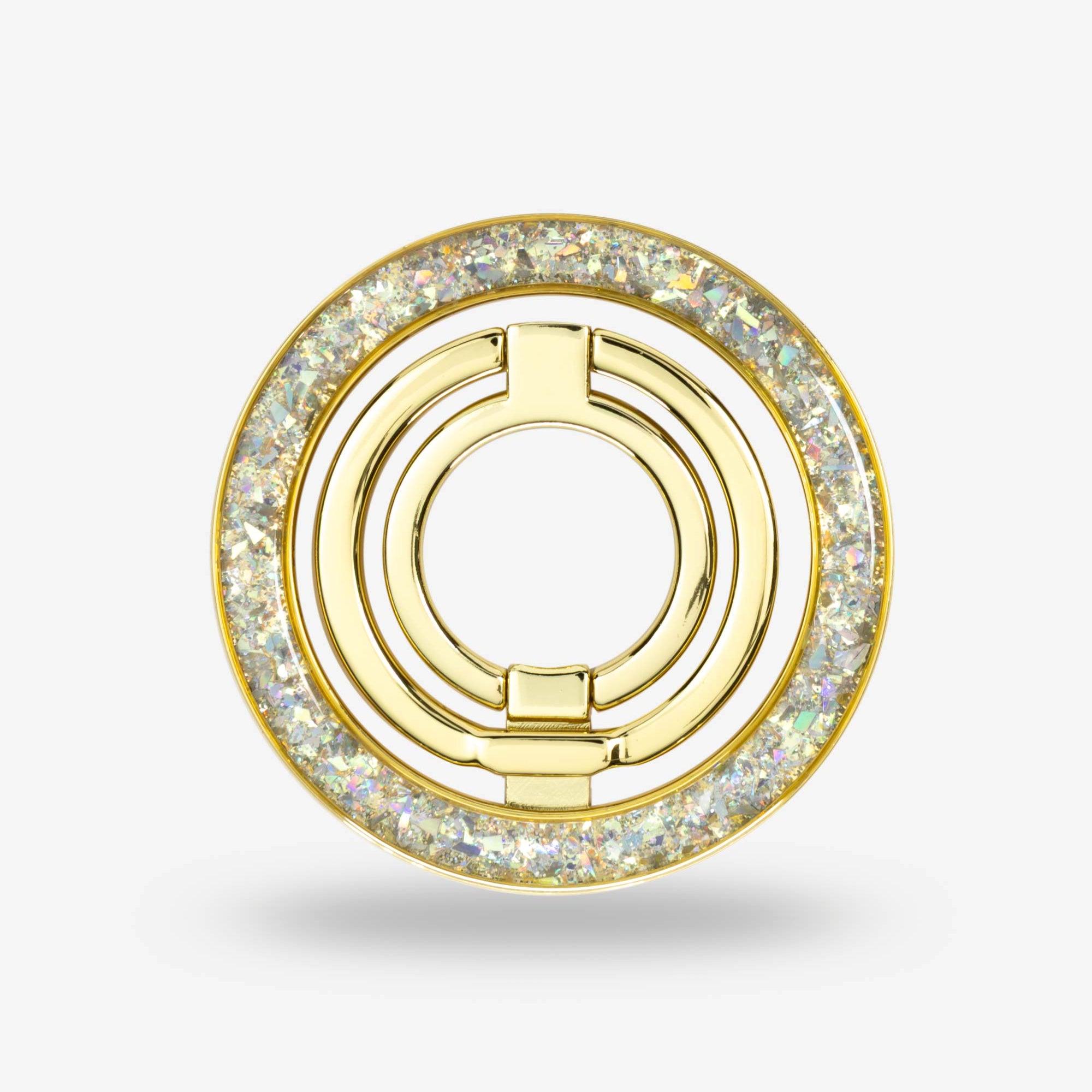 Silver Sparkle Ring Stand — Gold-Tone