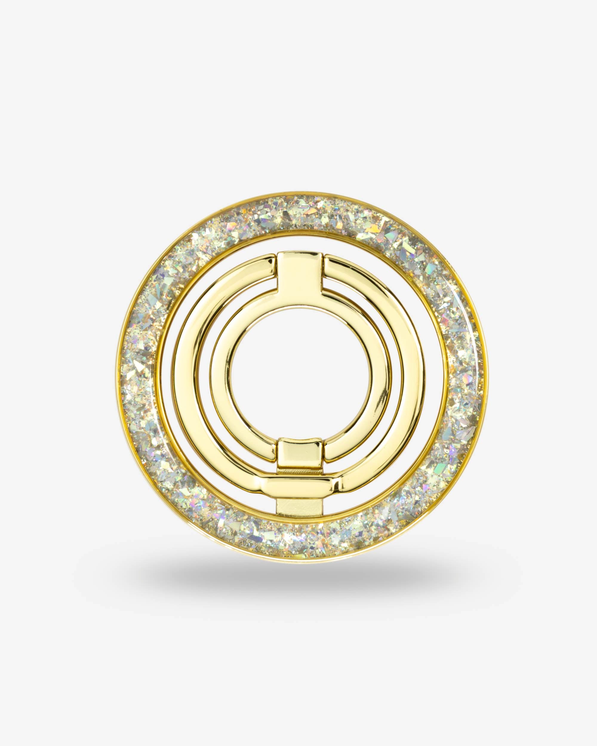 Silver Sparkle Ring Stand — Gold-Tone