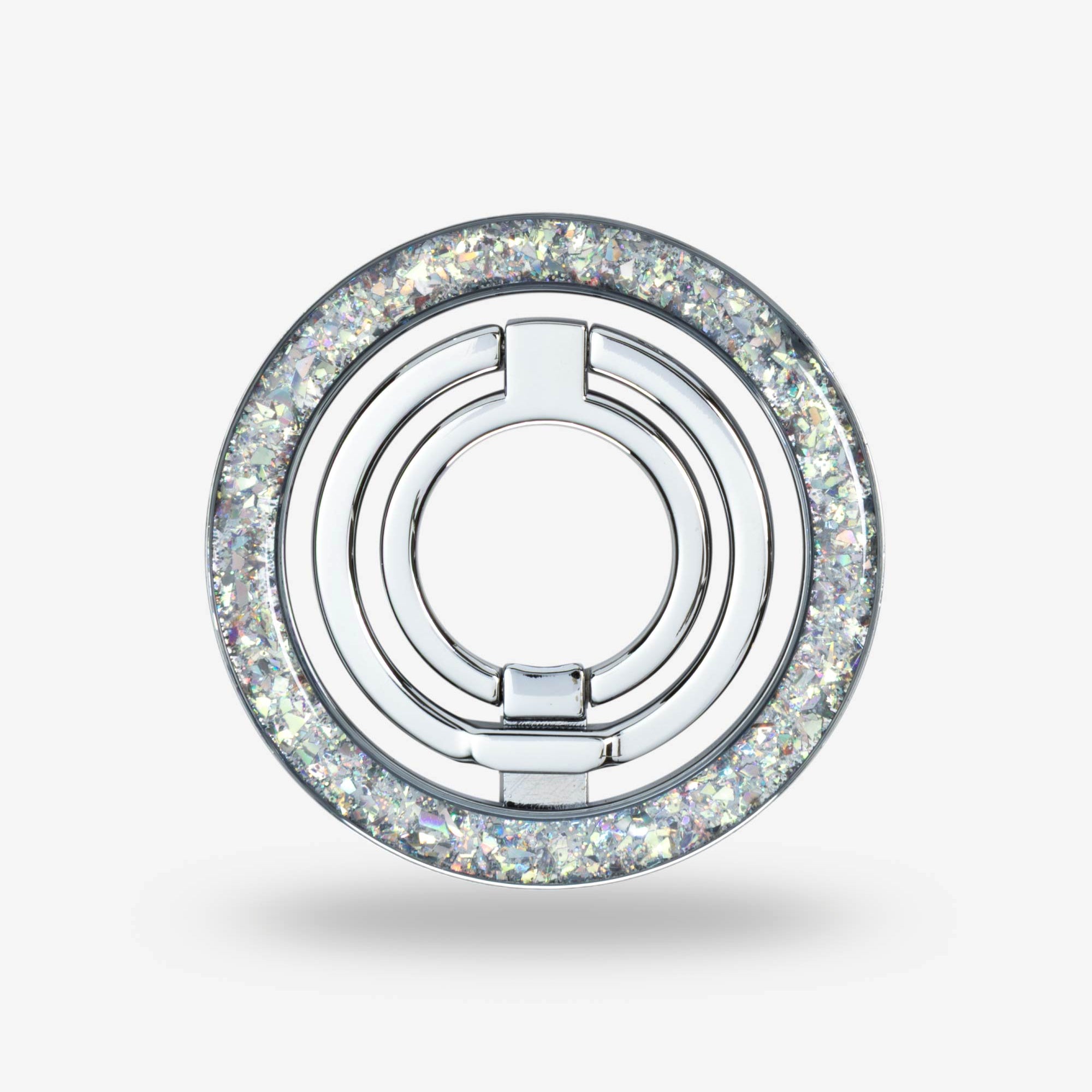 Silver Sparkle Ring Stand — Silver-Tone