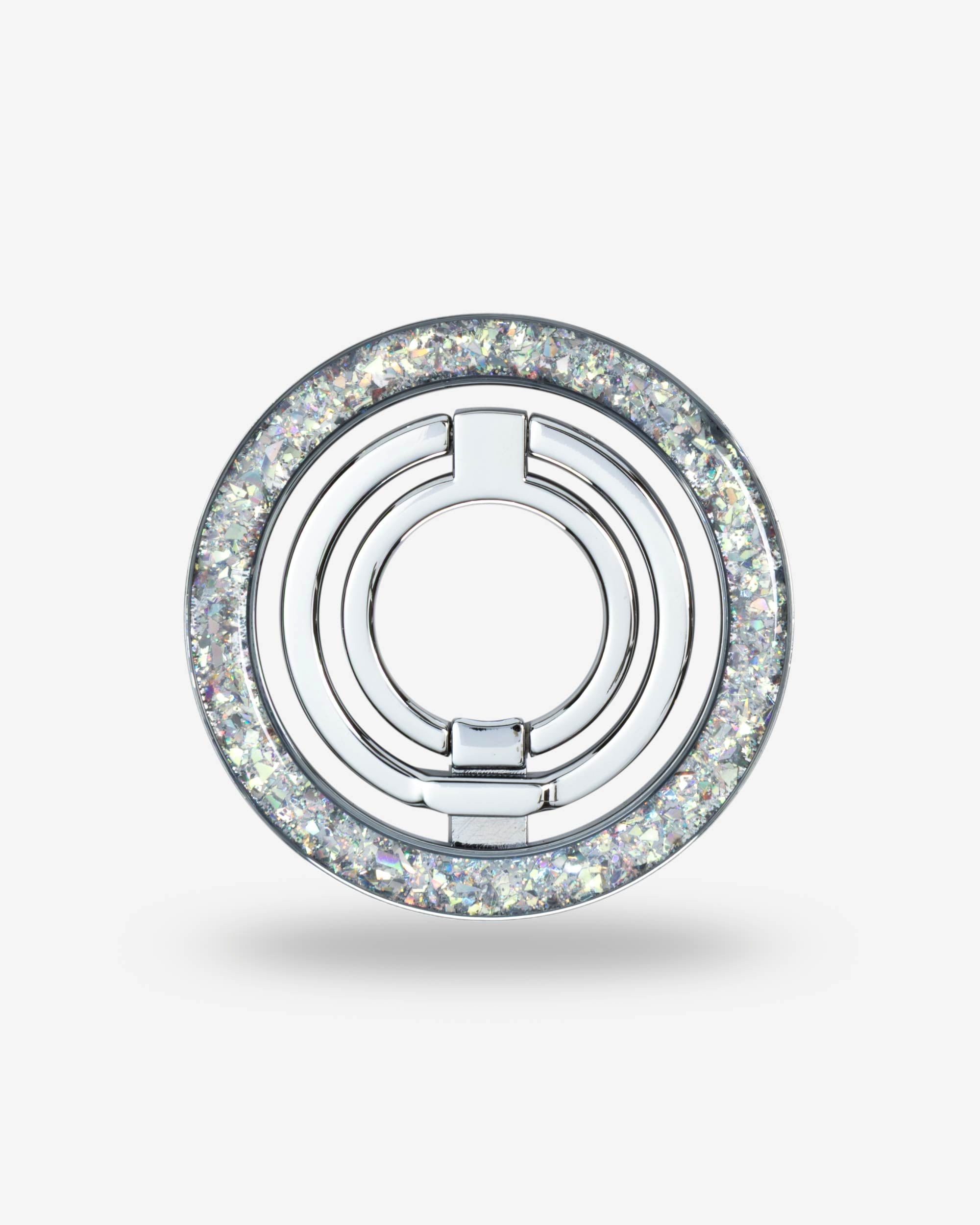 Silver Sparkle Ring Stand — Silver-Tone