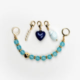Starry Owl & Blue Hearts · Charm Trio — Phone, Bag & Shoe Charm Set