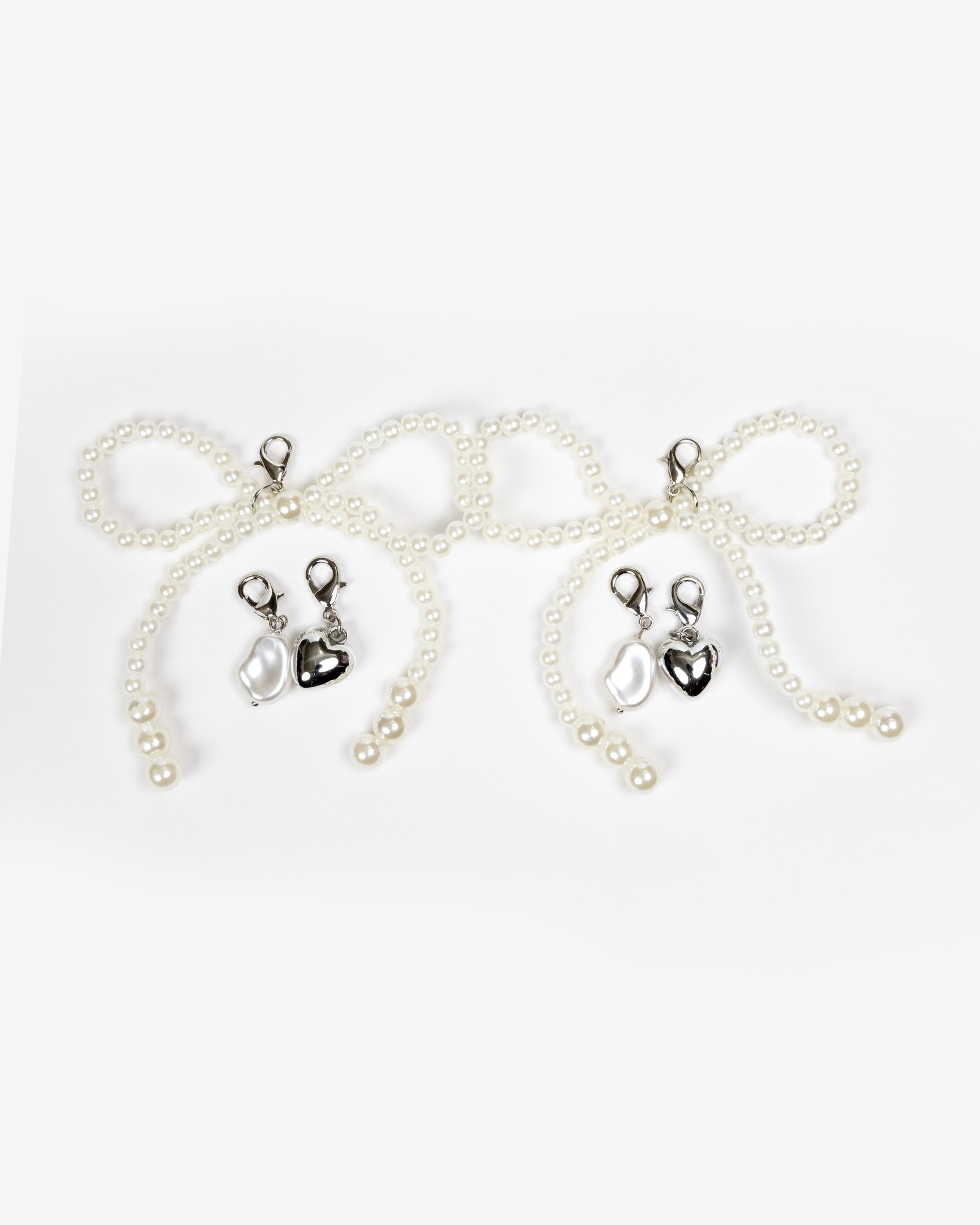 Kiwi Pearl Bows · Charm Trio — Phone, Bag & Shoe Charm Set