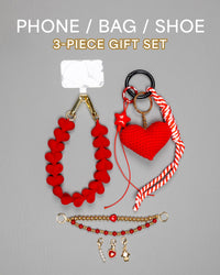 Heartbeat in Red — 3-Piece Charm Trio Gift Set